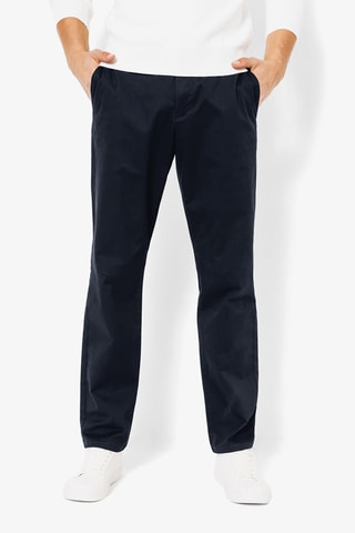 Pantalon regular en coton biologique - Bleu marine