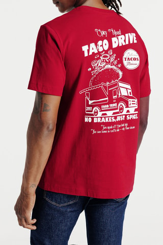 T-shirt regular en coton biologique - Bordeaux