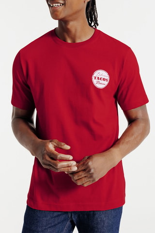 T-shirt regular en coton biologique - Bordeaux
