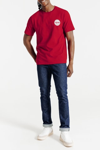 T-shirt regular en coton biologique - Bordeaux