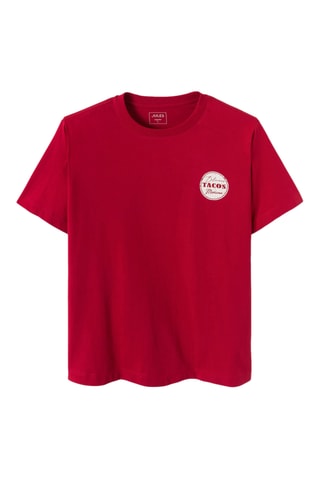 T-shirt regular en coton biologique - Bordeaux