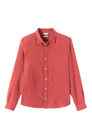 Chemise regular en lin - Orange