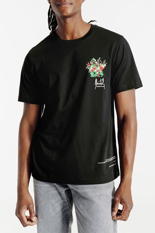 T-shirt regular en coton biologique - Noir