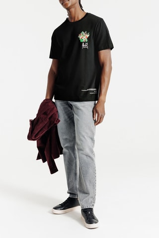 T-shirt regular en coton biologique - Noir
