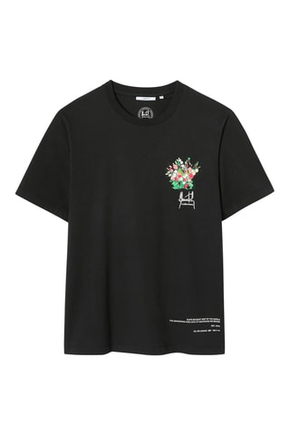 T-shirt regular en coton biologique - Noir