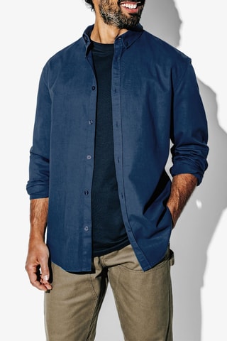 Chemise regular - Bleu foncé
