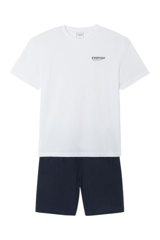Pyjama - Blanc et bleu marine