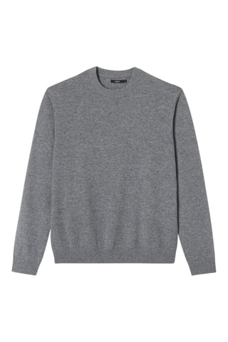 Pull en mérinos et cachemire - Gris clair chiné
