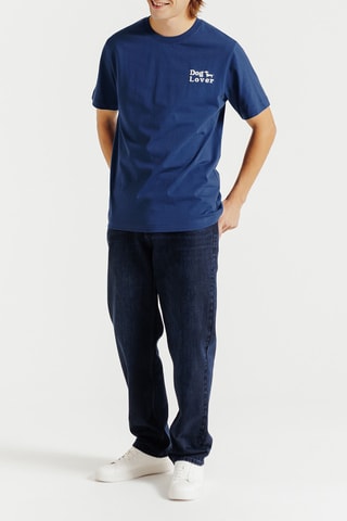 T-shirt regular en coton biologique - Bleu marine