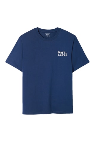 T-shirt regular en coton biologique - Bleu marine
