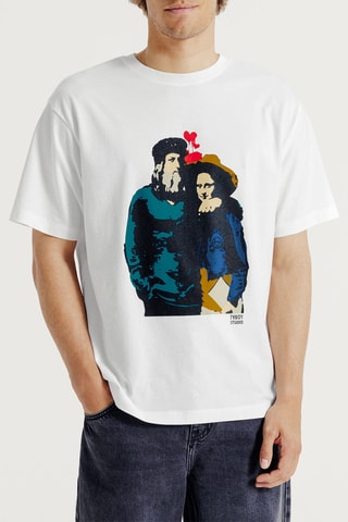 T-shirt relaxed en coton biologique TVBoy - Blanc