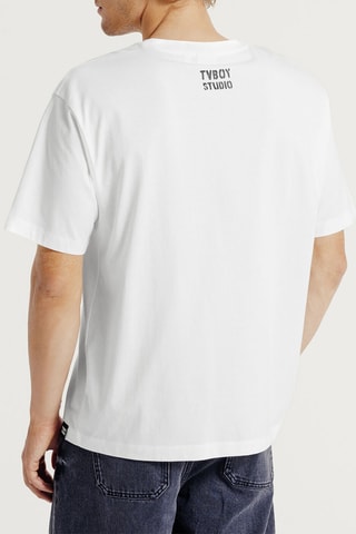 T-shirt relaxed en coton biologique TVBoy - Blanc