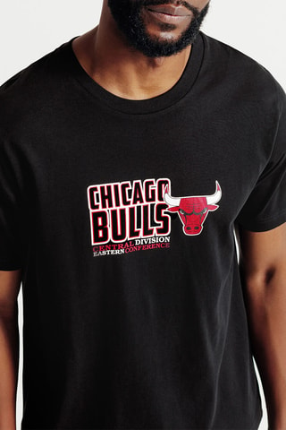 T-shirt regular en coton biologique Chicago Bulls NBA - Anthracite