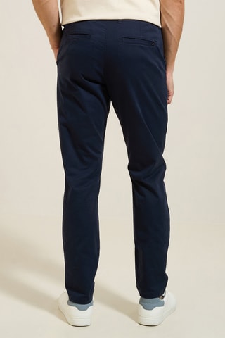 Chino slim en coton biologique - Bleu marine - Longueur 34