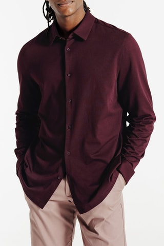 Chemise slim - Bordeaux