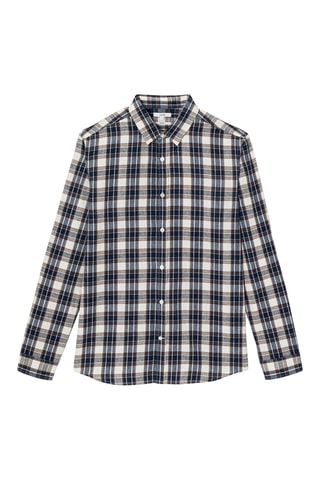 Chemise regular en coton biologique - Bleu marine