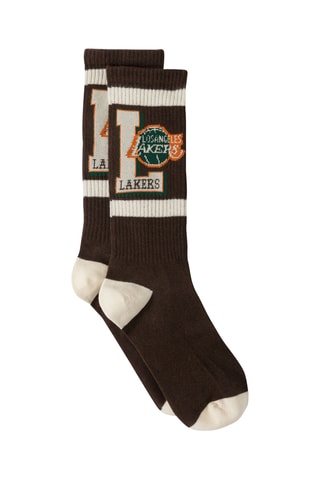 Chaussettes en coton biologique Los Angeles Lakers NBA - Marron
