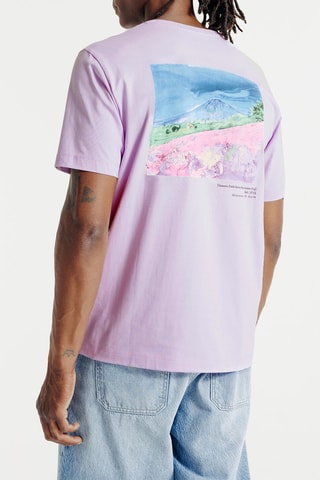 T-shirt regular en coton biologique - Mauve