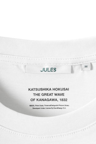 T-shirt regular en coton biologique Katsushika Hokusai - Blanc