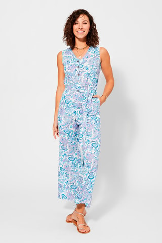 Jumpsuit - Wit, blauw en paars