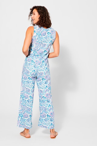Jumpsuit - Wit, blauw en paars