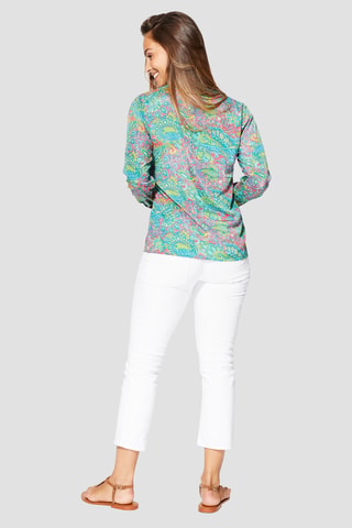 Blouse Regular - Roze, turquoise en groen