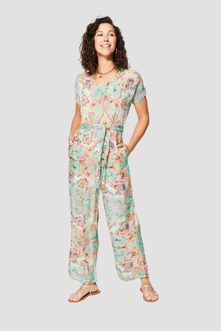 Jumpsuit - Groen, oranje en roze