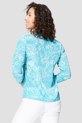 Blouse - Wit en blauw