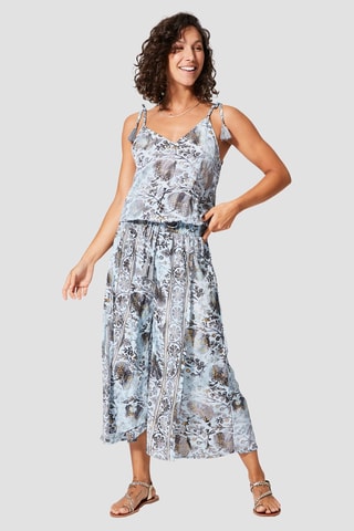 Jumpsuit - Goudkleurig en grijs