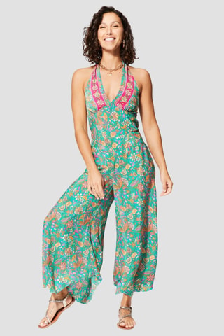 Jumpsuit - Groen en roze