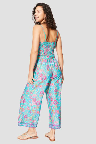 Jumpsuit - Turquoise en roze