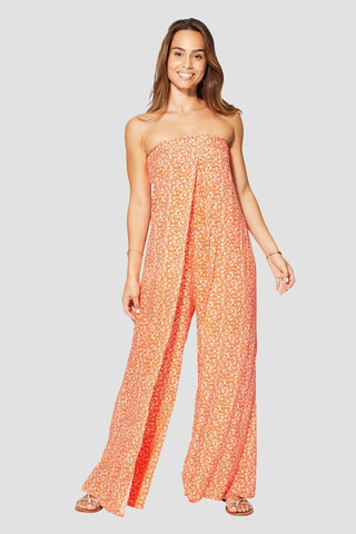 Jumpsuit - Oranje en wit