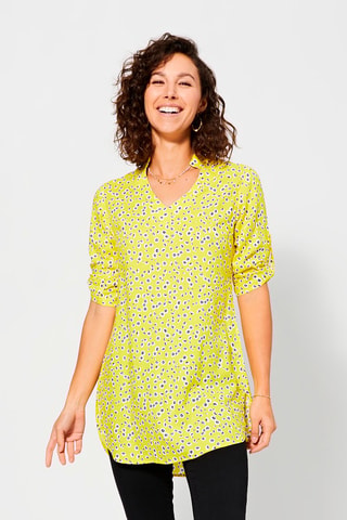 Blouse - Geel en wit