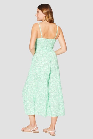 Jumpsuit - Groen en wit