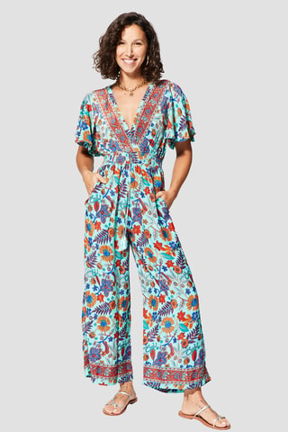 Jumpsuit - Turquoise en blauw
