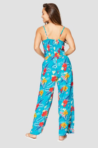 Jumpsuit - Turquoise en roze
