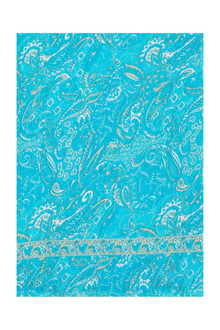 Sjaal - Turquoise en beige