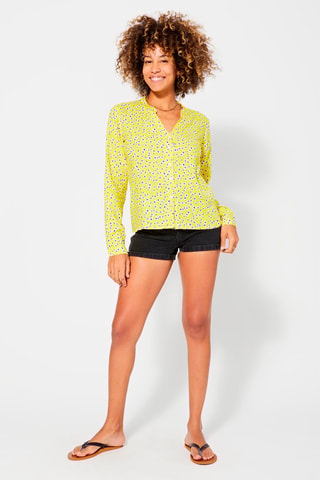 Blouse - Geel en wit