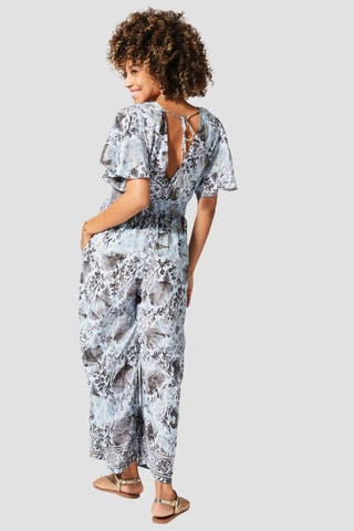 Jumpsuit - Goudkleurig en grijs