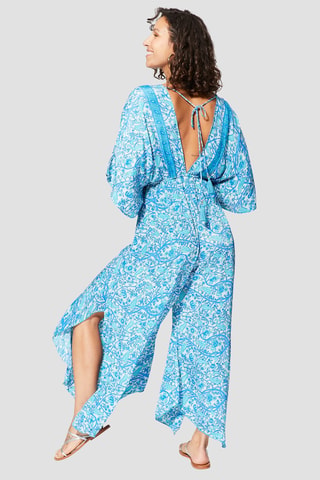 Jumpsuit - Grijs en blauw
