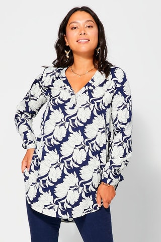 Top - Wit en blauw