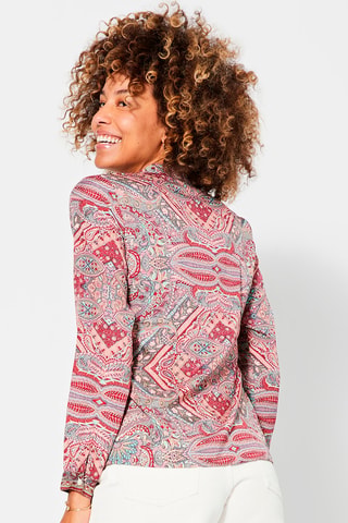 Blouse - Rood, blauw en roze