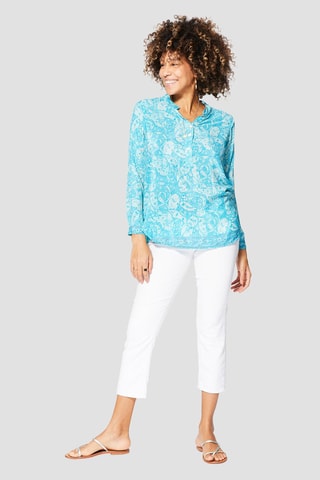Top - Wit en blauw