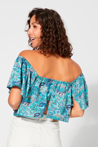Top - Wit en blauw