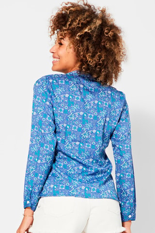Blouse - Wit en paars
