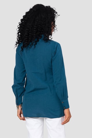 Linnen Blouse - Blauw