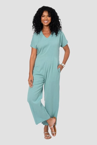 Linnen Jumpsuit - Blauw