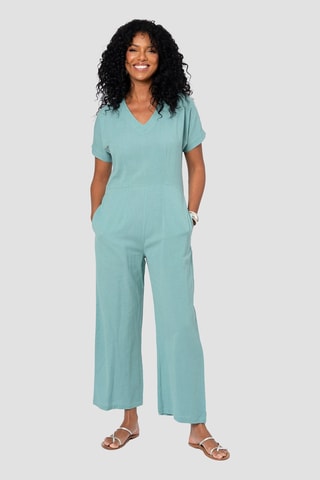 Linnen Jumpsuit - Blauw