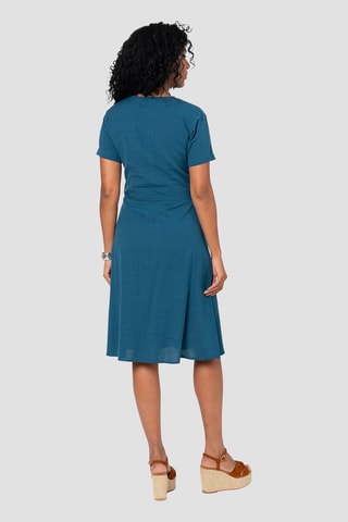 Linnen Blouse-jurk - Blauw
