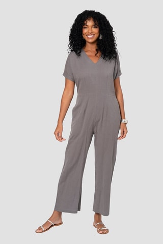 Linnen Jumpsuit - Grijs